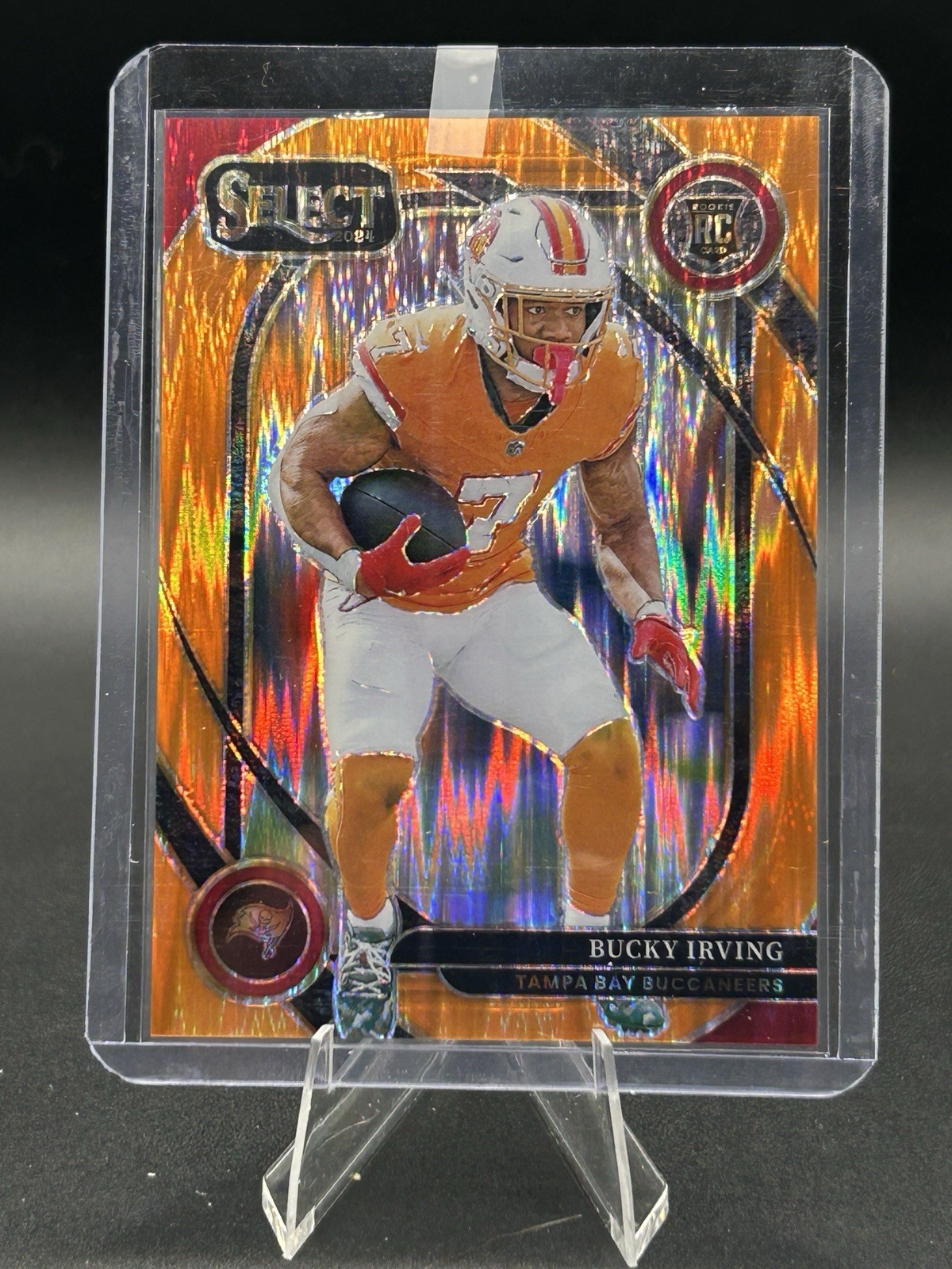 2024 Panini Select - Club Level Bucky Irving [RC] #239 Orange Shock Prizm /399