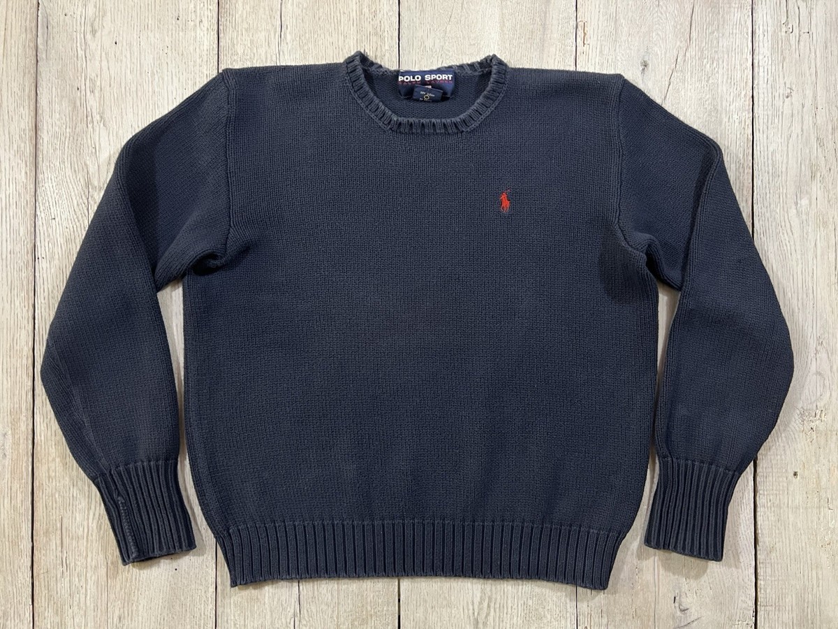 Vintage Polo Sport Ralph Lauren Cotton Knit Sweater Size Medium | eBay