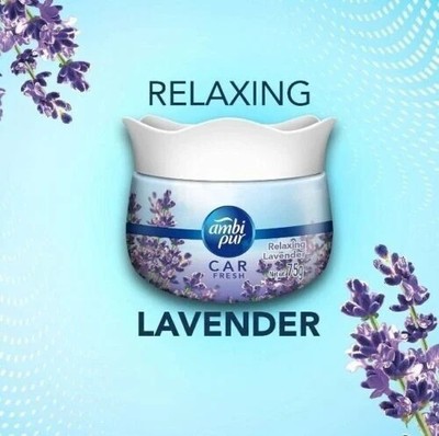 Ambi Pur Car Freshener Gel, Relaxing Lavender,refreshing scent continuously 75g