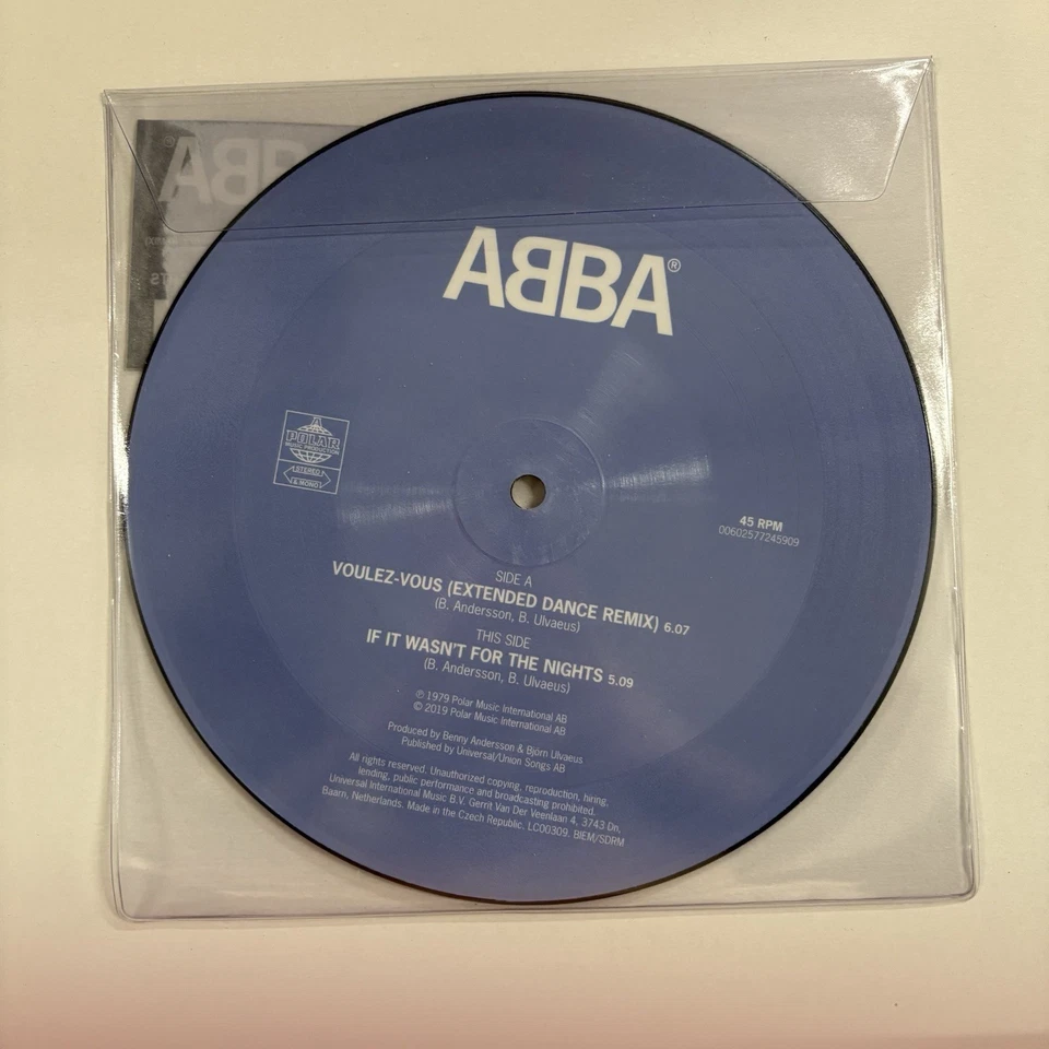 ABBA –Voulez-Vous (Extended Dance Remix)-UK Polar 7" Picture disc-00602577245909 - Image 2 of 2