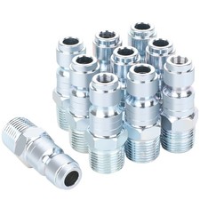 JOROY 3/8 Air Compressor Hose Fittings, Automotive MNPT PLUG, Silver