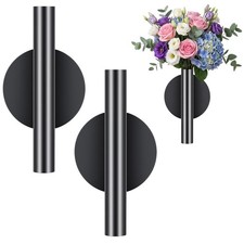 2 PCS Wall Flower Vase Mausoleum Metal Plant Vases Hanging Holder Home Decor