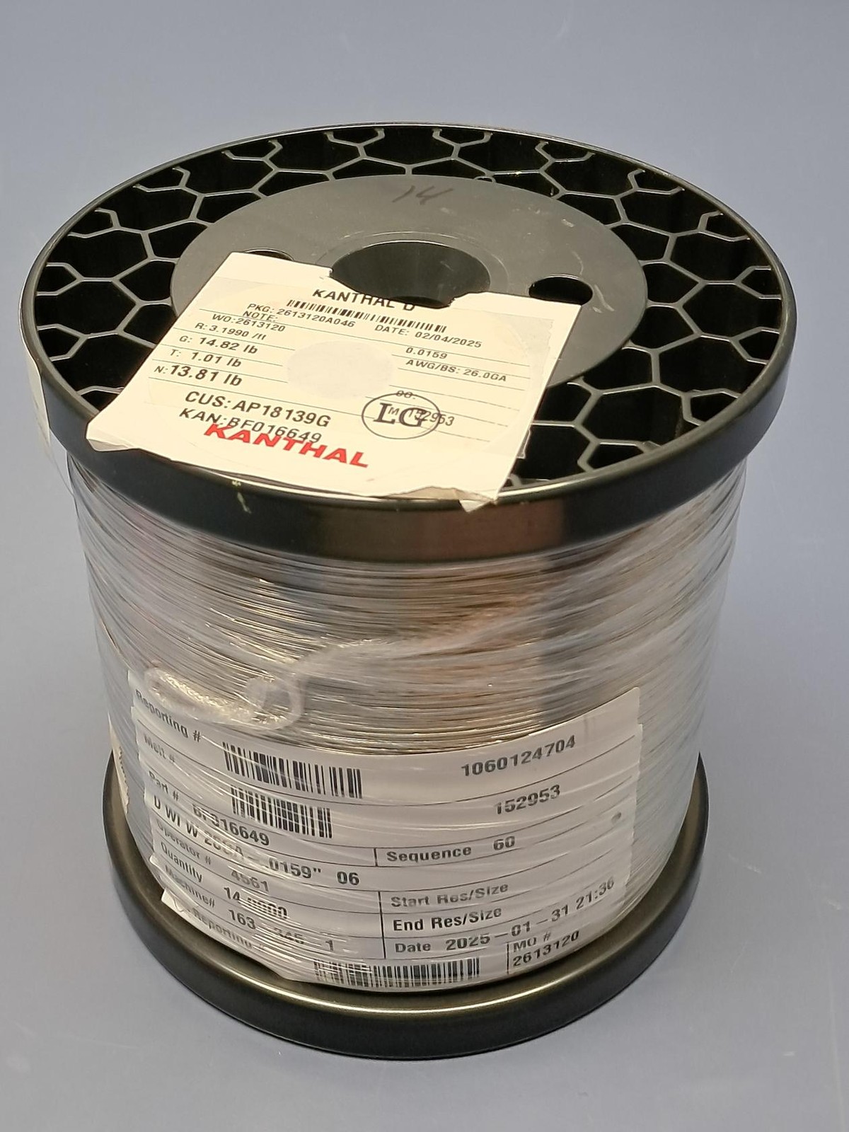 (14 lbs.) BF016649 -26-AWG (.0159") Wire High Electrical Resistance Heating Wire