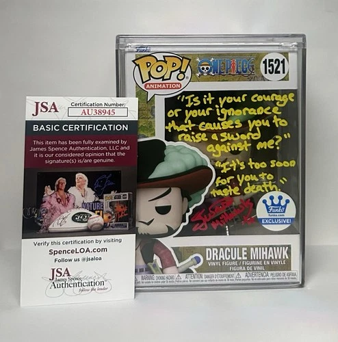 Funko Pop! One Piece - Dracule Mihawk #1521 Signed By Steven John Ward + JSA COA
