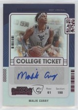 2022 Chronicles Draft Picks Contenders College Ticket Pink Malik Curry Auto 15t9