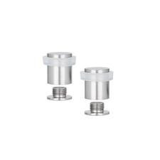 Pack of 2 EVI Door Stoppers Stainless Steel Door Stopper - Screw Fastening ...