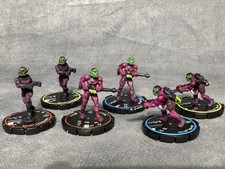 Lot Of 6 Heroclix Wizkids Skrull Commando War...