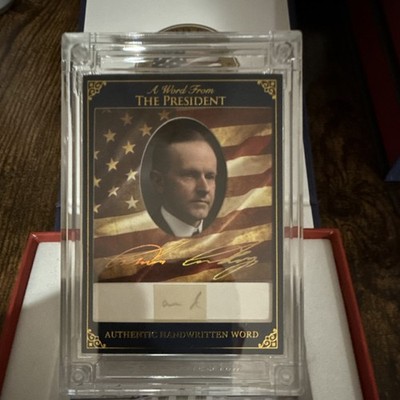 Calvin Coolidge Handwritten Word Trading Card Limited Edition 2025 Politics