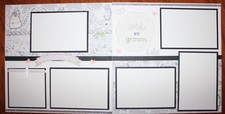 bride groom wedding scrapbook pages 2 each 12 x 12 handmade assembled premade