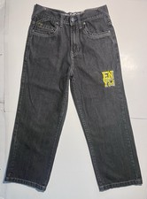 Vtg 90s Y2K Skater Grunge Enyce Embroidered Jeans Youth Kids Size 10 Boys Girls
