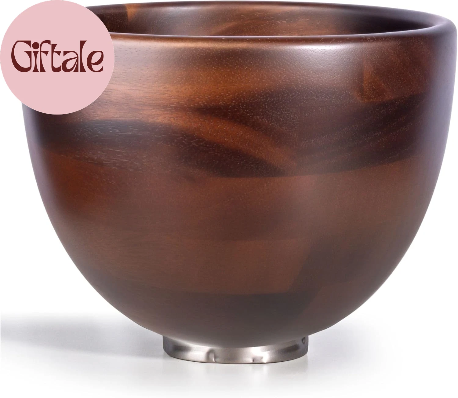 Premium Solid Walnut Wood Mixing Bowl Compatible with 4.5 & 5 QT Tilt-Head Model