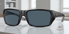 COSTA 6S9113 911306 Tailfin Matte Black Gray Polarized 60 mm Men's Sunglasses