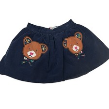 Mini Boden Skirt Girl Size 4-5 Corduroy Novelty Teddy Bear Pocket Festive Fun
