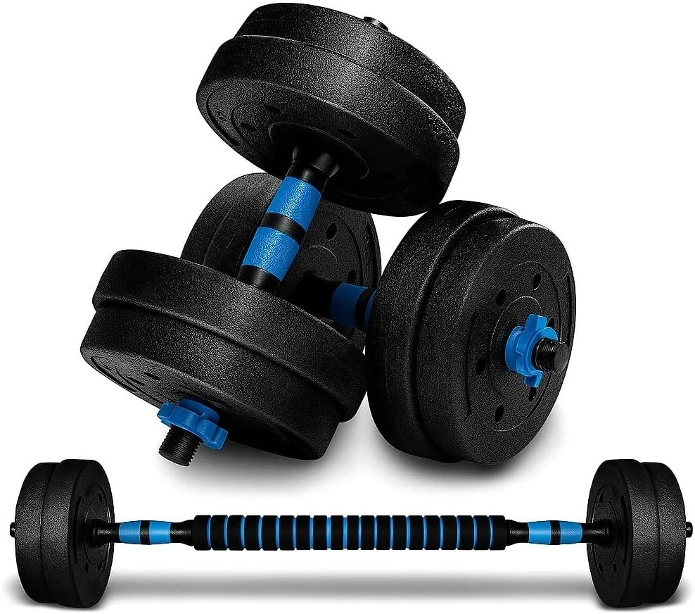 Adjustable Dumbbell Barbell Set with Push Bar & Connecting Rod – Home Gym Weight