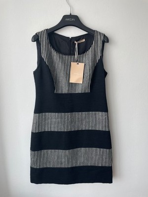 NWT Pennyblack Max Mara Group Black White Sleeveless Dress Size 36 Fits 38