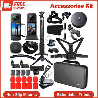 Accessories Kit for Insta360 X5/X4 Camera Mount Bundle with Magnetic Mount Case