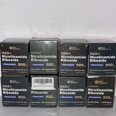 Variety Lot Mostly Reus Research NAD+ 900mg Anti-Aging Nicotinamide Exp11/26++