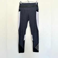 Victoria Secret PINK Stretch Leggings Gray/White Walking Performance Size M