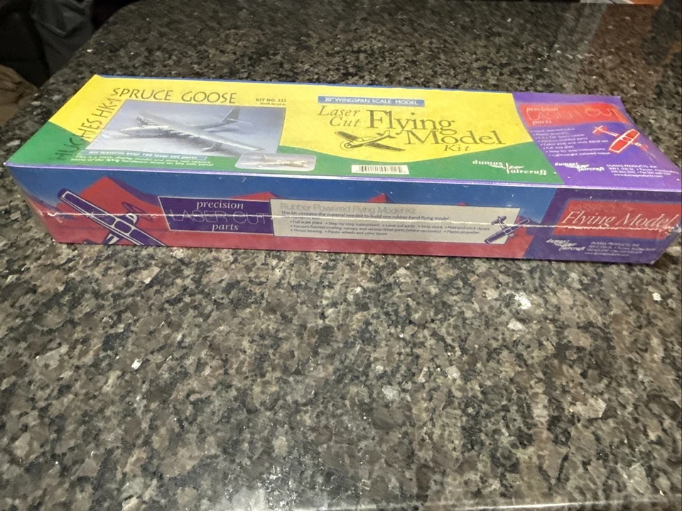 Dumas 30" Wingspan Hughes HK-1 Hercules Spruce Goose Wooden Model Kit #322~NEW - Image 2 of 4