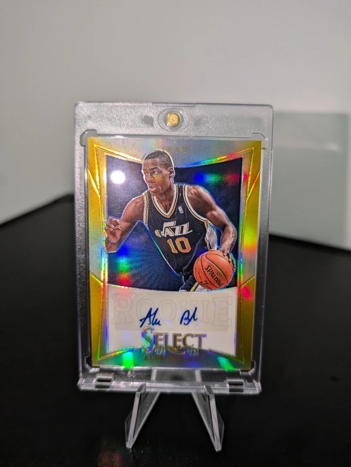 2012 13 Alec Burks Panini Select PRIZM GOLD #172 RC Auto /10 SSP - Image 2 of 3