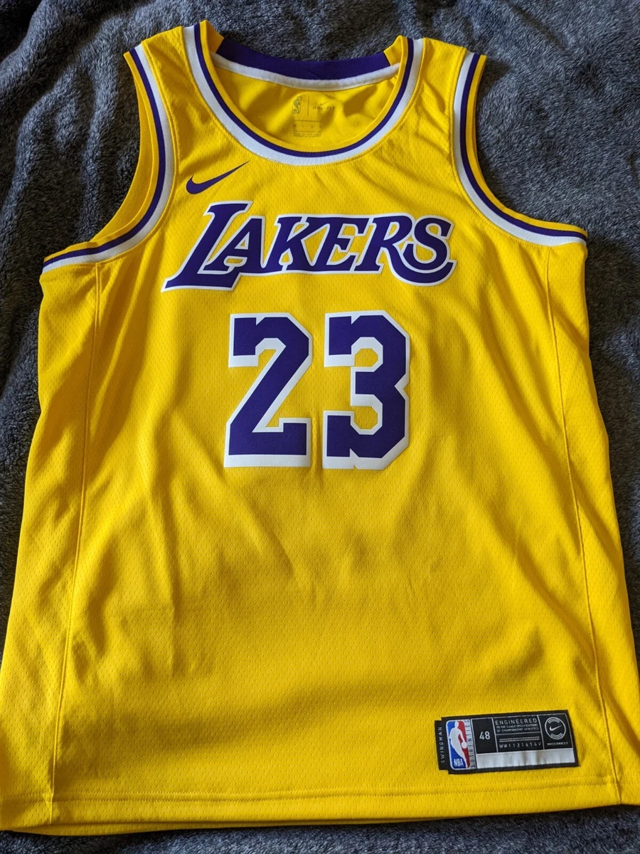 LeBron James Autographed Los Angeles Lakers Icon Edition Authentic Nike  Jersey