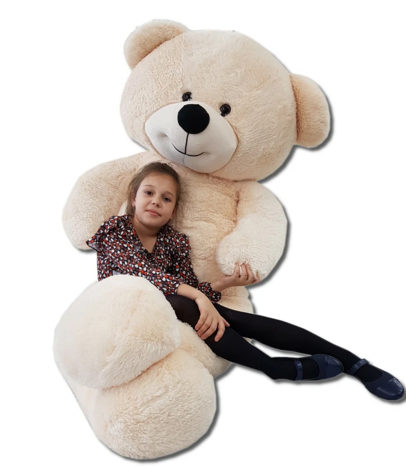 XXL Teddybär Plüsch Kuschel Teddy Bär Valentinstag Geschenk XL 220 GRAU - Bild 4 von 4