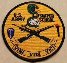 United States Army Sniper School 1989 Patch,  The Authentic Original!