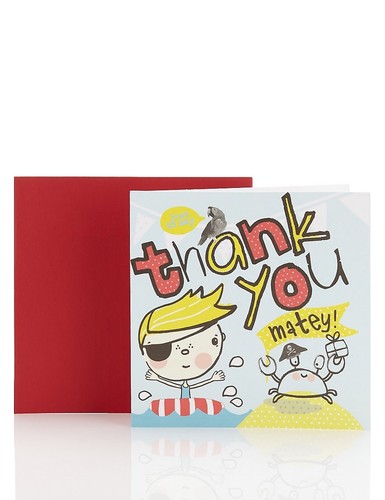 8 x M&S Pirate Luxury Thank You Cards - Birthday Party Blank Inside BNIP - Picture 10 of 10