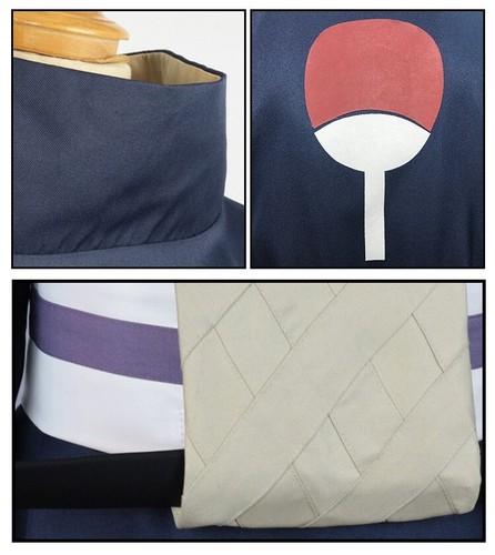 Naruoto Akatsuki Ninja Uchiha Obito Cosplay Costume Mask Kimono Halloween Party - Bild 7 von 11