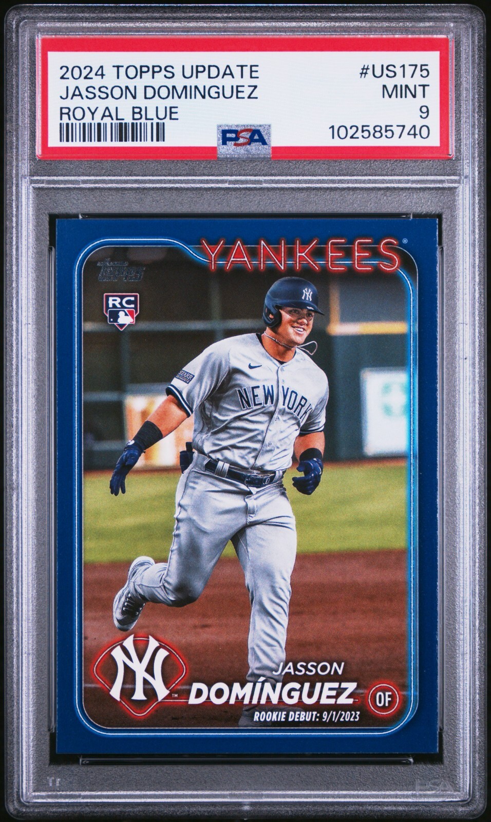 2024 TOPPS UPDATE ROYAL BLUE #US175 JASSON DOMINGUEZ PSA 9 Rookie RC Yankees