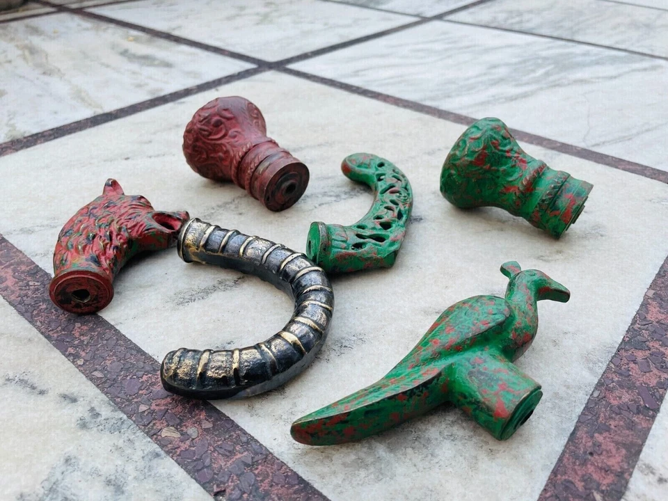 Bastón de madera hermoso color rojo y verde caballero hecho a mano regalo Foto 4 de 4