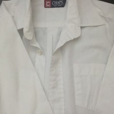 Chaps Boys White Dress Shirt Size 8 Free Ship