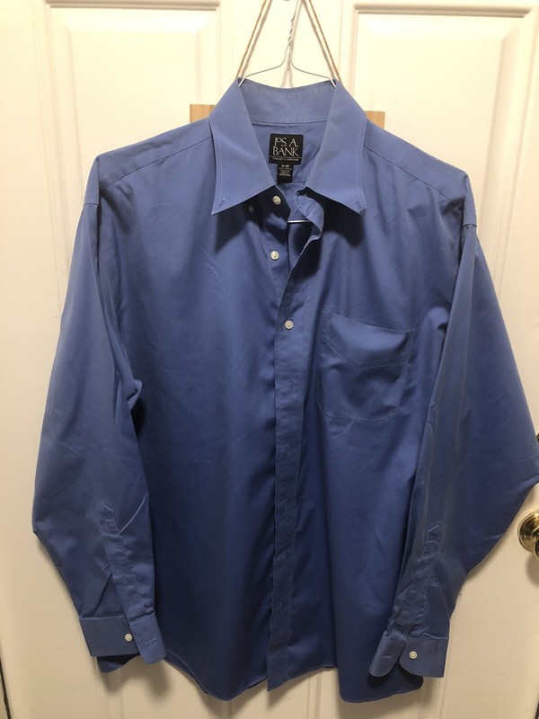 Jos  A Bank  Blue Button-down shirt   size 16 35      #311