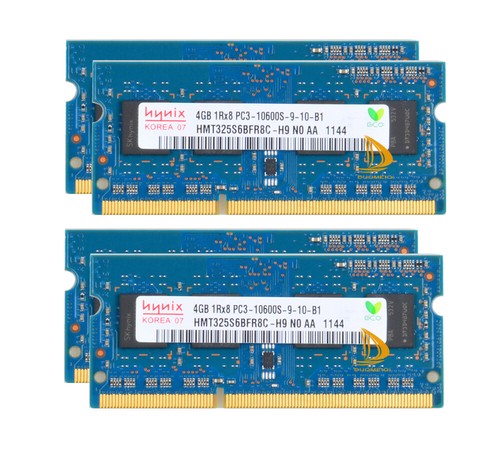 Hynix 4x 4GB 1RX8 PC3-10600S DDR3-1333Mhz 1.5V SODIMM Laptop Memory RAM Kits __