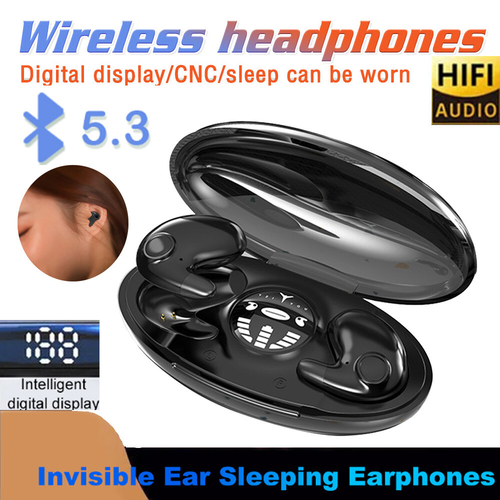 5.3mm TWS Invisible Sleep Wireless Earbuds Bluetooth Waterproof for Comfortable All-Night Use