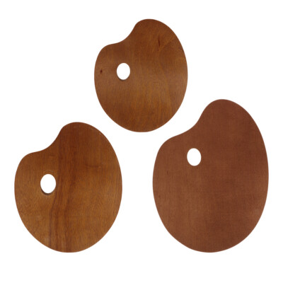 Holz Malpalette Farbpalette Mischpalette Pinsel Malen Künstler Kunst Zubehör