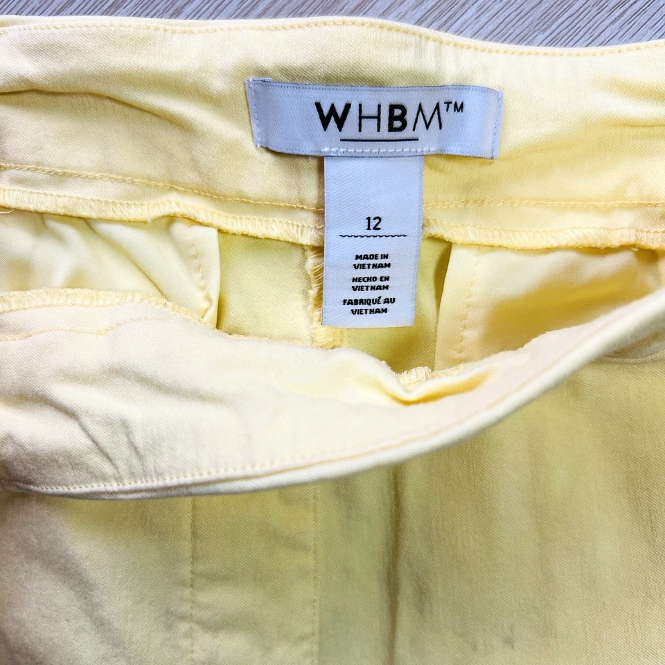 女式 12 码白宫黑色市场短裤黄色弹力 Pullon 5 英寸内缝 — 第 4/4 张图片