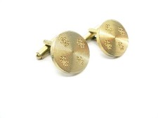 Vintage Cufflinks Fleur de Lis Design Mid Century Men Shirt Accessory