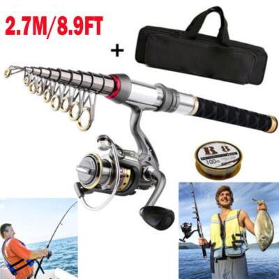 Carbon Fiber Fishing Rod & Reel Combo 5'9" Spinning Rod For Saltwater & Freshwater Carbon Fiber Telescopic Fishing Rod Carbon Fiber Fishing Rod & Reel Combo 5'9" Spinning Rod For Saltwater & Freshwater Carbon Fiber Telescopic Fishing Rod