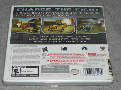 Transformers: Dark of the Moon - Stealth Force Edition Nintendo 3DS New&sealed - Picture 2 of 2