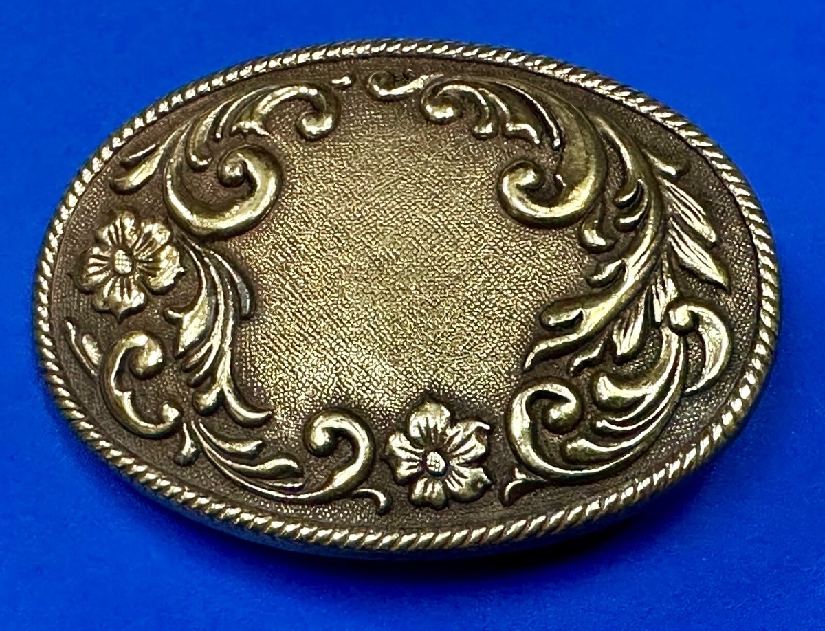 Vintage Floral Belt Buckle - MADE IN USA Flower Garden – Comstock Heritage, Inc main image 4