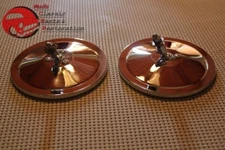 Round Chrome 5" Outside Outer Rear View Mirror Set Chevy Truck Hot Rat Rod Pair