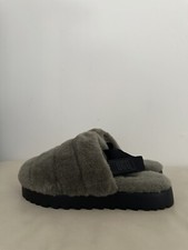 New UGG Super Fluff Slippers Women's Shoes Sandals Burnt Olive Size 8 NWOB
