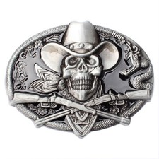 Men's Belt Buckle in Skull Pirates for Native American Cowboy SK-17 