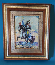 GIOVAN FRANCESCO GONZAGA OPERA CAVALIERE RETOUCHE' PAINTING LAMINA IN OTTONE !