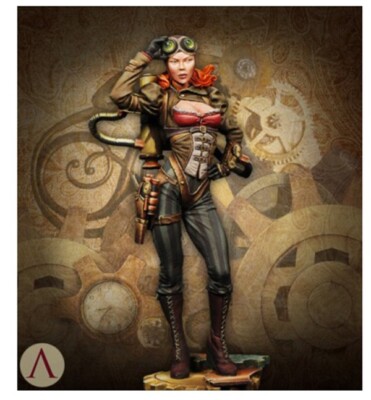 1/24 Scale 75mm Resin Figure Steam Girl Unpainted Unassembled
