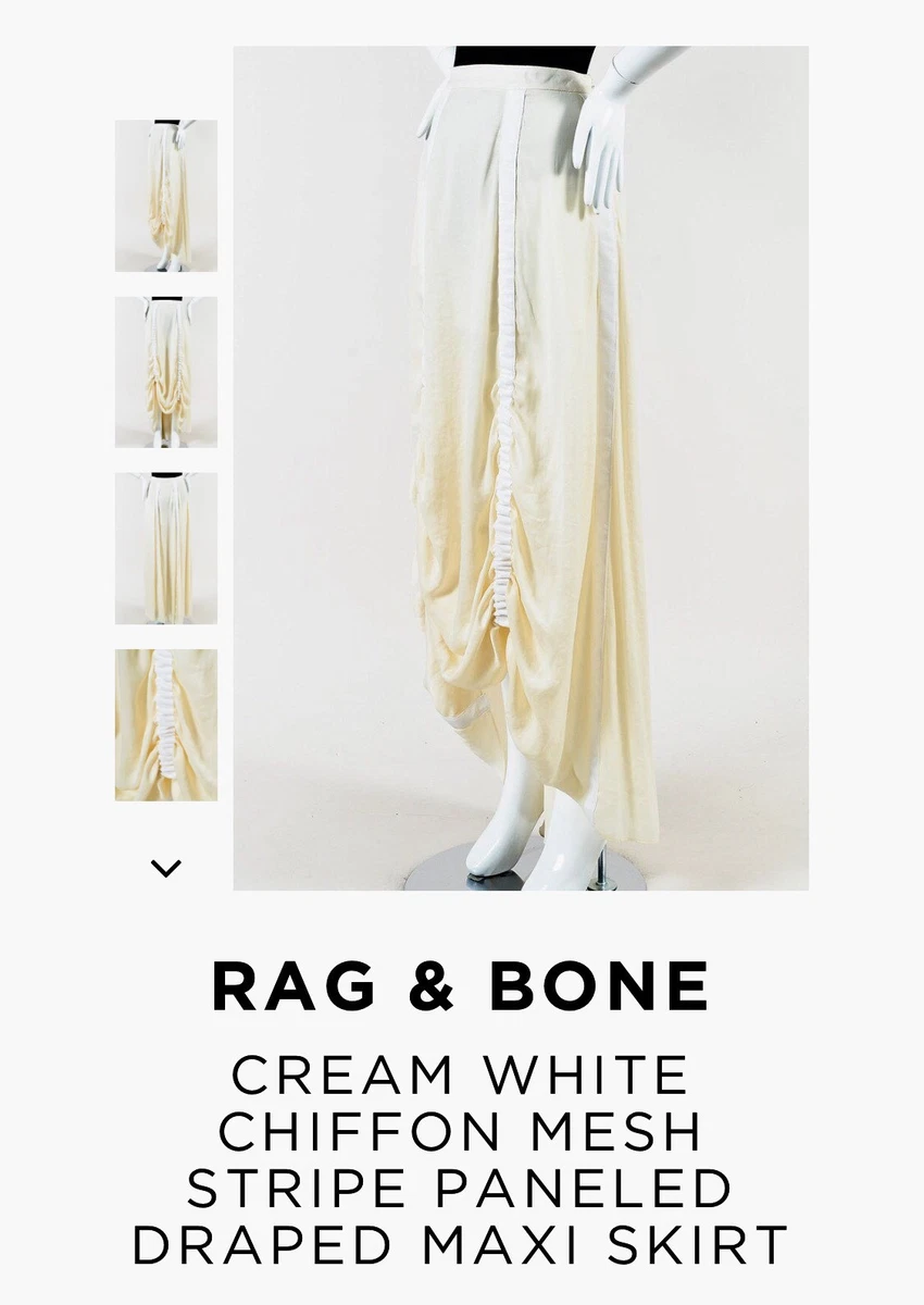 white maxi skirt draped