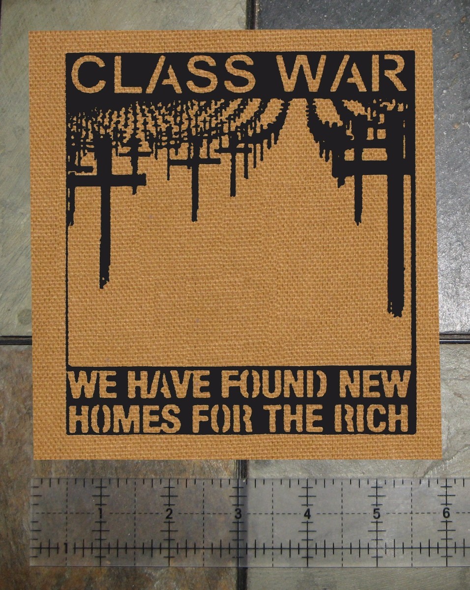 Class War Patch DIY Crust Punk Disclose Dropdead Skitsystem