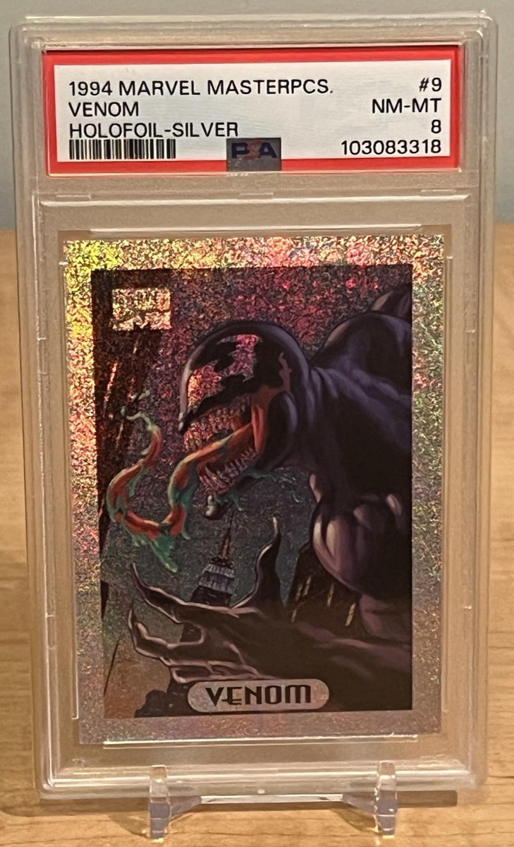 1994 Fleer Marvel Masterpieces Holofoil Silver Venom #9 PSA 8 | eBay