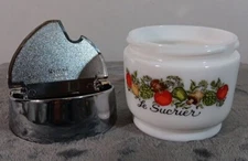 Corning Ware Spice Of Life Gemco Sugar Pot Flip Top Lid Le Sucrier